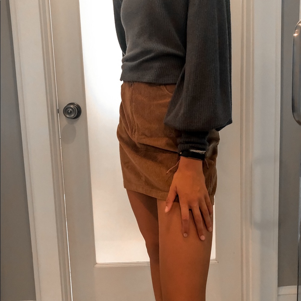 hollister ultra high rise corduroy skirt